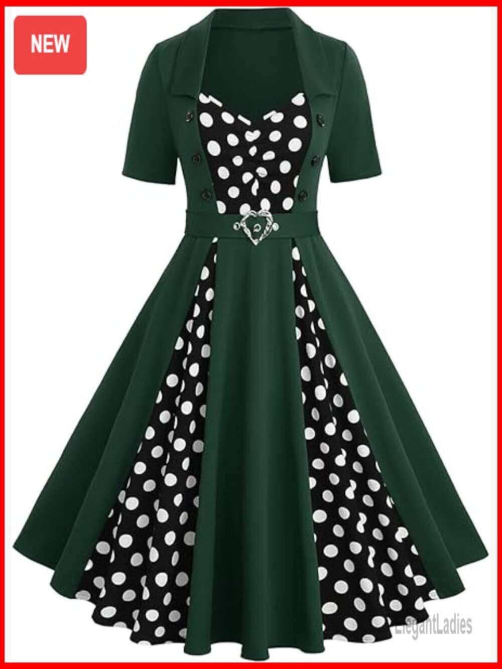 Plus Size 1950s Retro Vintage Rockabilly Cocktail Party Swing Dress Midi A-line